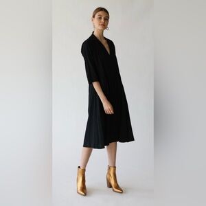 Rachel Allegra- Tiered Peasant Dress in Black. Size 0 or US 0/2